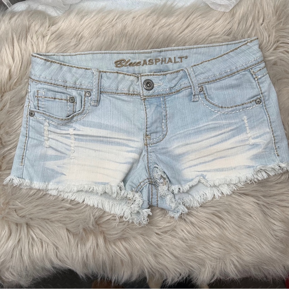 Blue Asphalt Jean Shorts